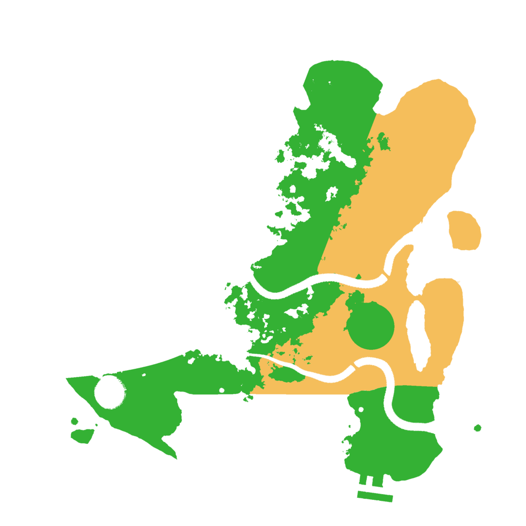 Biome Rust Map: Procedural Map, Size: 3000, Seed: 34632