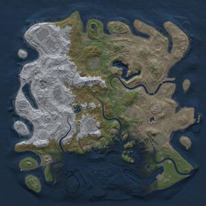 Thumbnail Rust Map: Procedural Map, Size: 4300, Seed: 1795854819, 17 Monuments