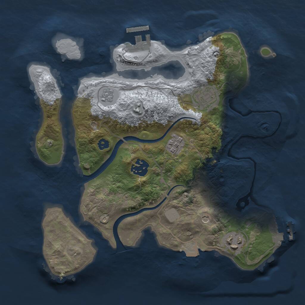 Rust Map: Procedural Map, Size: 2700, Seed: 1781438493, 9 Monuments