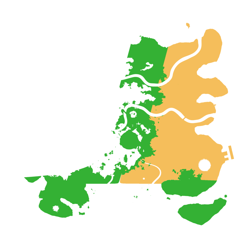 Biome Rust Map: Procedural Map, Size: 3600, Seed: 2092068745