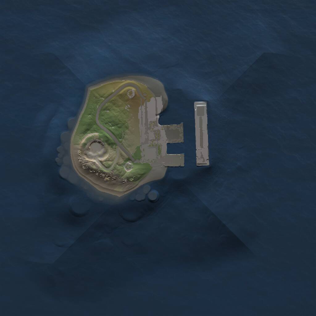Rust Map: Procedural Map, Size: 1000, Seed: 1390848622, 2 Monuments