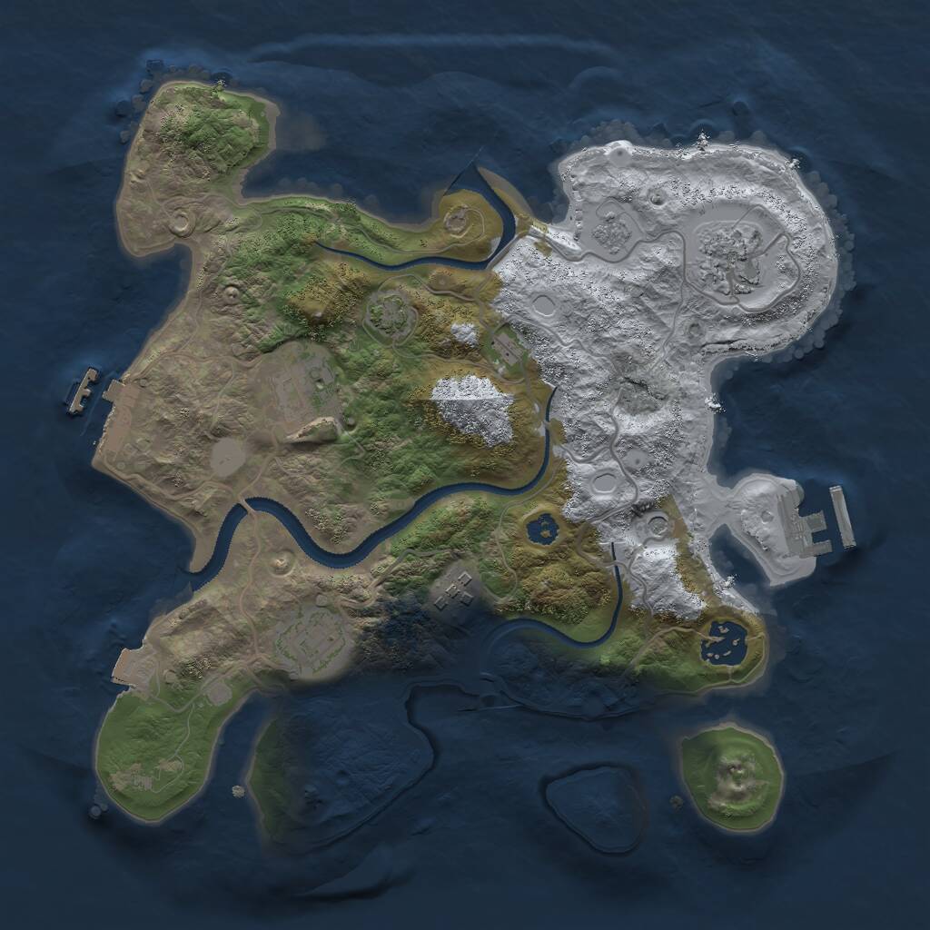 Rust Map: Procedural Map, Size: 3000, Seed: 9842898, 11 Monuments