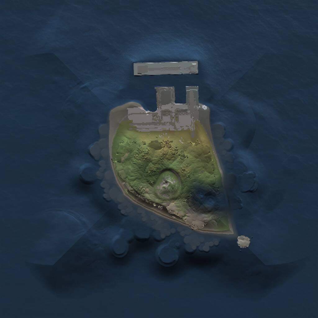 Rust Map: Procedural Map, Size: 1000, Seed: 458487622, 2 Monuments