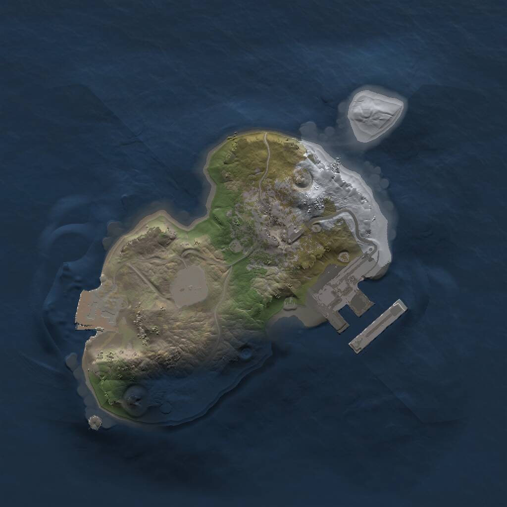 Rust Map: Procedural Map, Size: 1500, Seed: 543875661, 2 Monuments