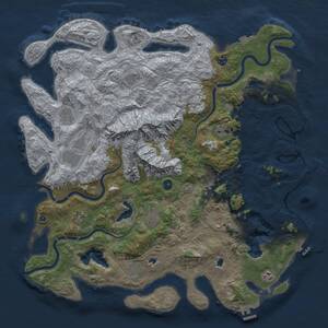 Thumbnail Rust Map: Procedural Map, Size: 5000, Seed: 913228590, 17 Monuments