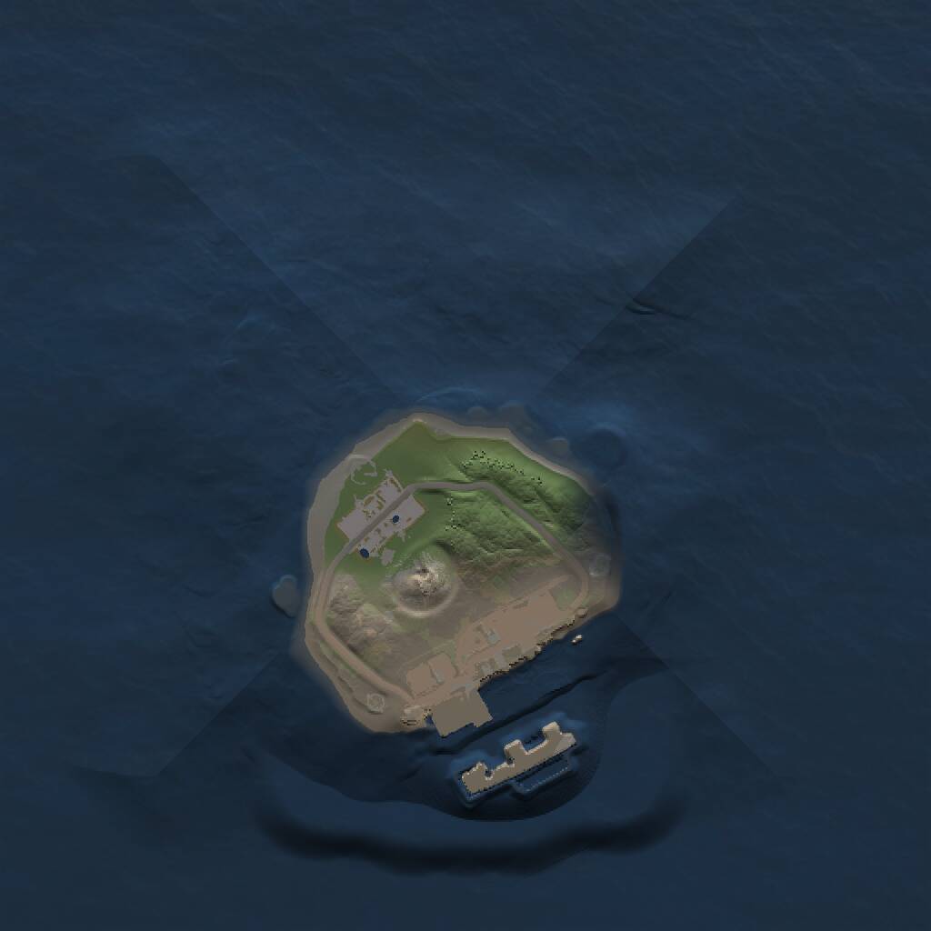 Rust Map: Procedural Map, Size: 1200, Seed: 1042066742, 2 Monuments