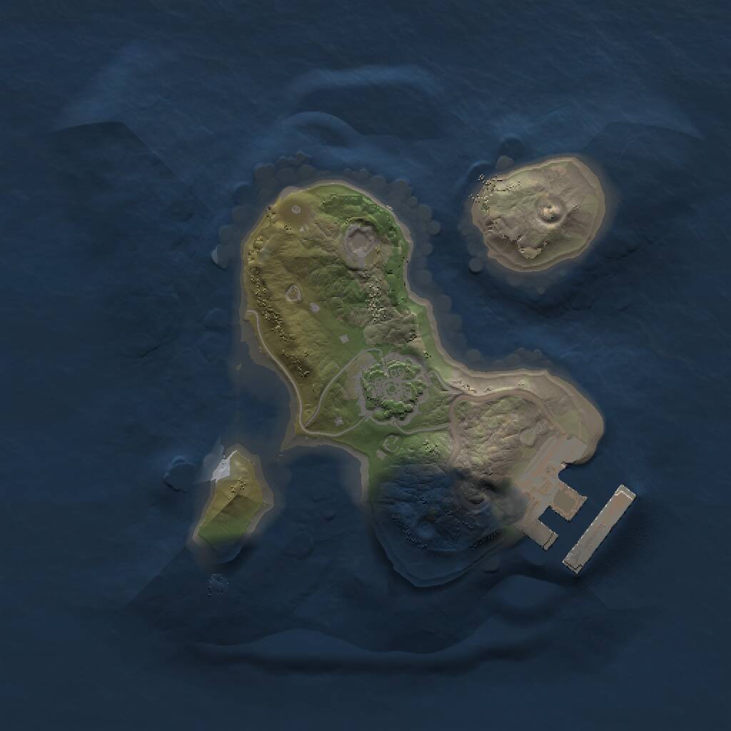 Rust Map: Procedural Map, Size: 1500, Seed: 1072899024, 3 Monuments