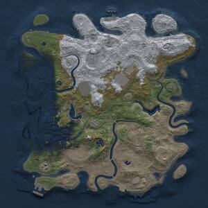 Thumbnail Rust Map: Procedural Map, Size: 4000, Seed: 156185213, 15 Monuments