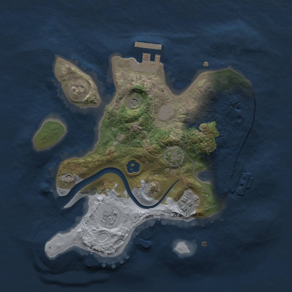 Rust Map: Procedural Map, Size: 2200, Seed: 6294, 7 Monuments