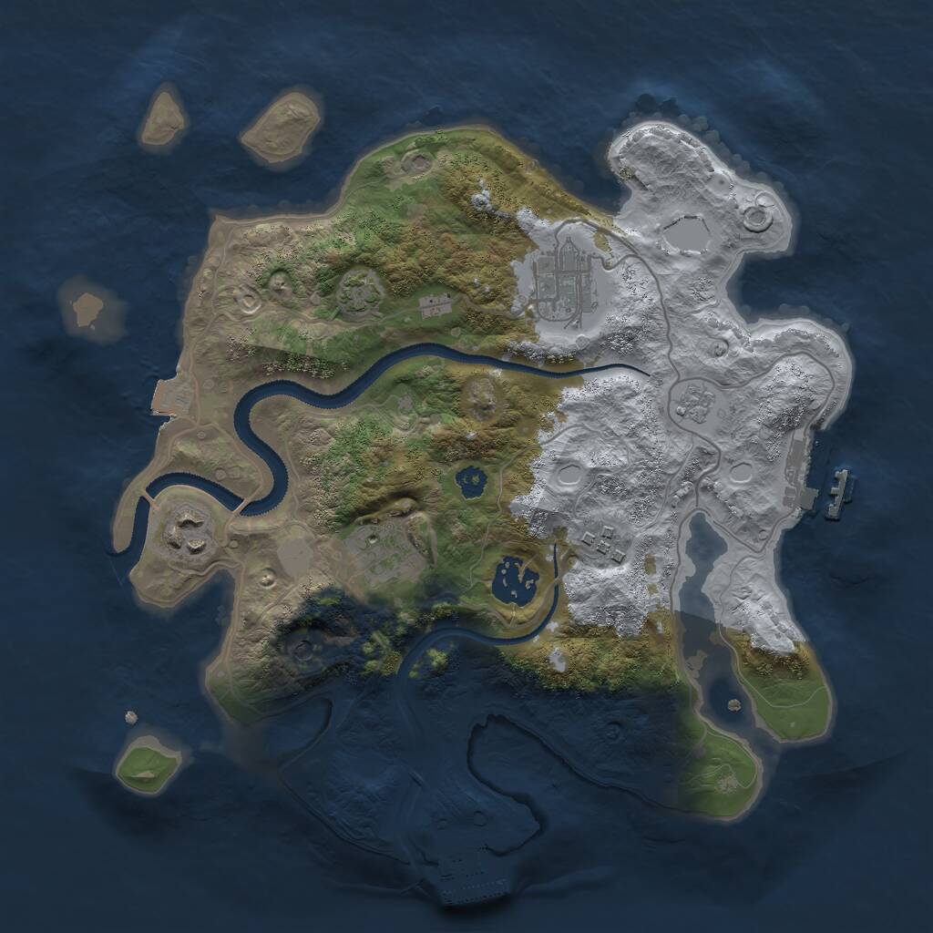 Rust Map: Procedural Map, Size: 3000, Seed: 12212003, 11 Monuments