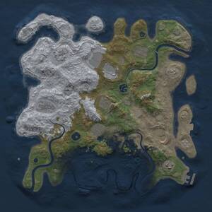 Thumbnail Rust Map: Procedural Map, Size: 3750, Seed: 29085, 16 Monuments