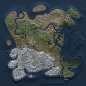 Thumbnail Rust Map: Procedural Map, Size: 3500, Seed: 1209424580, 15 Monuments