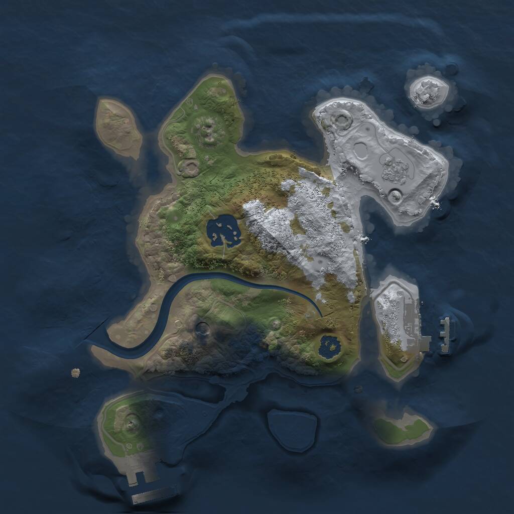 Rust Map: Procedural Map, Size: 2250, Seed: 367806393, 6 Monuments