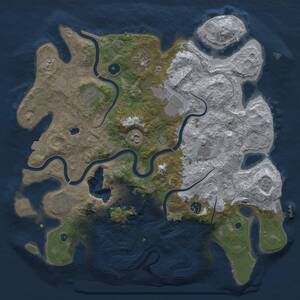 Thumbnail Rust Map: Procedural Map, Size: 4000, Seed: 483306093, 14 Monuments