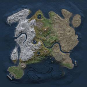 Thumbnail Rust Map: Procedural Map, Size: 3000, Seed: 2102272184, 11 Monuments