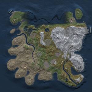 Thumbnail Rust Map: Procedural Map, Size: 3500, Seed: 983632808, 15 Monuments