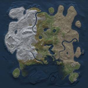 Thumbnail Rust Map: Procedural Map, Size: 4000, Seed: 778424800, 16 Monuments