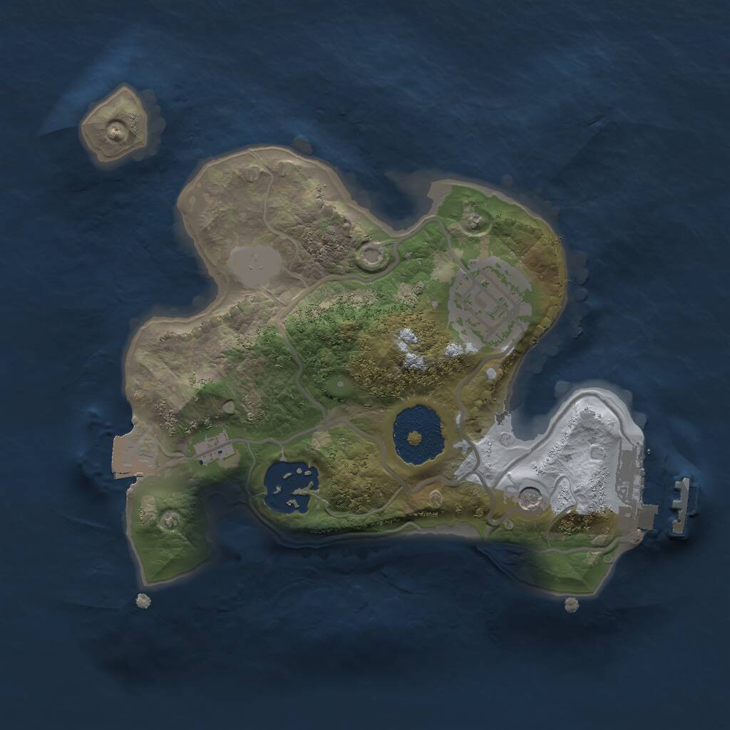 Rust Map: Procedural Map, Size: 2000, Seed: 352581072, 5 Monuments