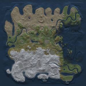 Thumbnail Rust Map: Procedural Map, Size: 4500, Seed: 19948201, 17 Monuments