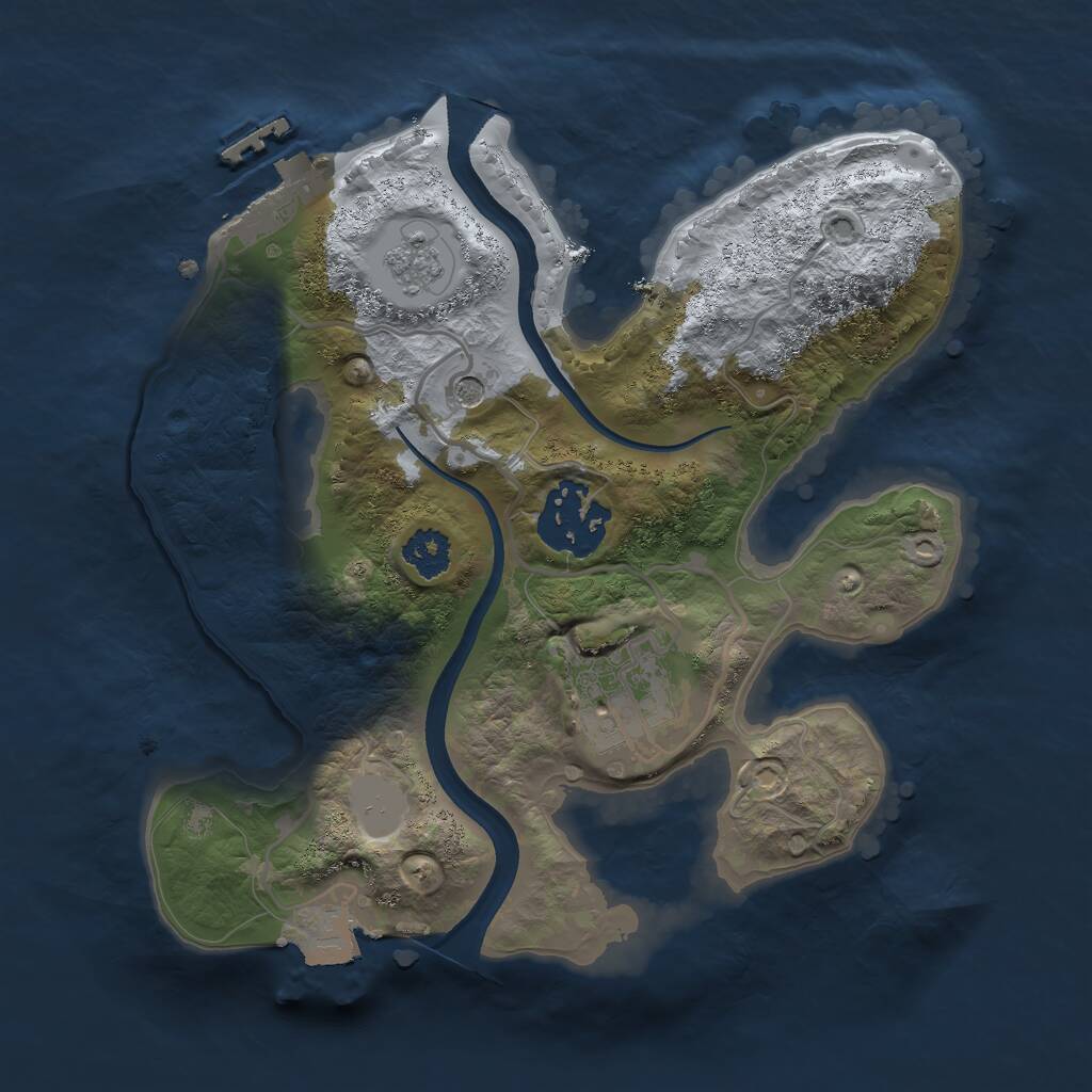 Rust Map: Procedural Map, Size: 2300, Seed: 938961713, 6 Monuments