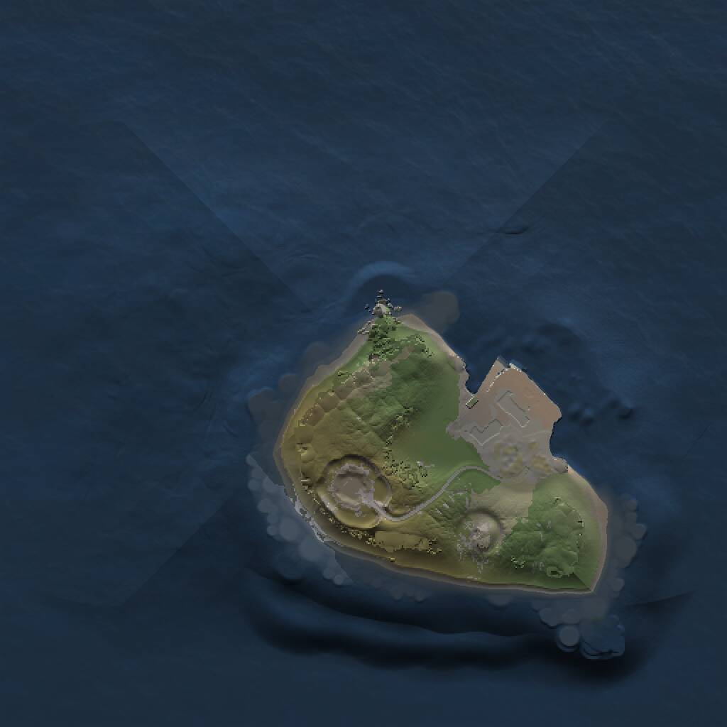 Rust Map: Procedural Map, Size: 1000, Seed: 2118457096, 1 Monuments