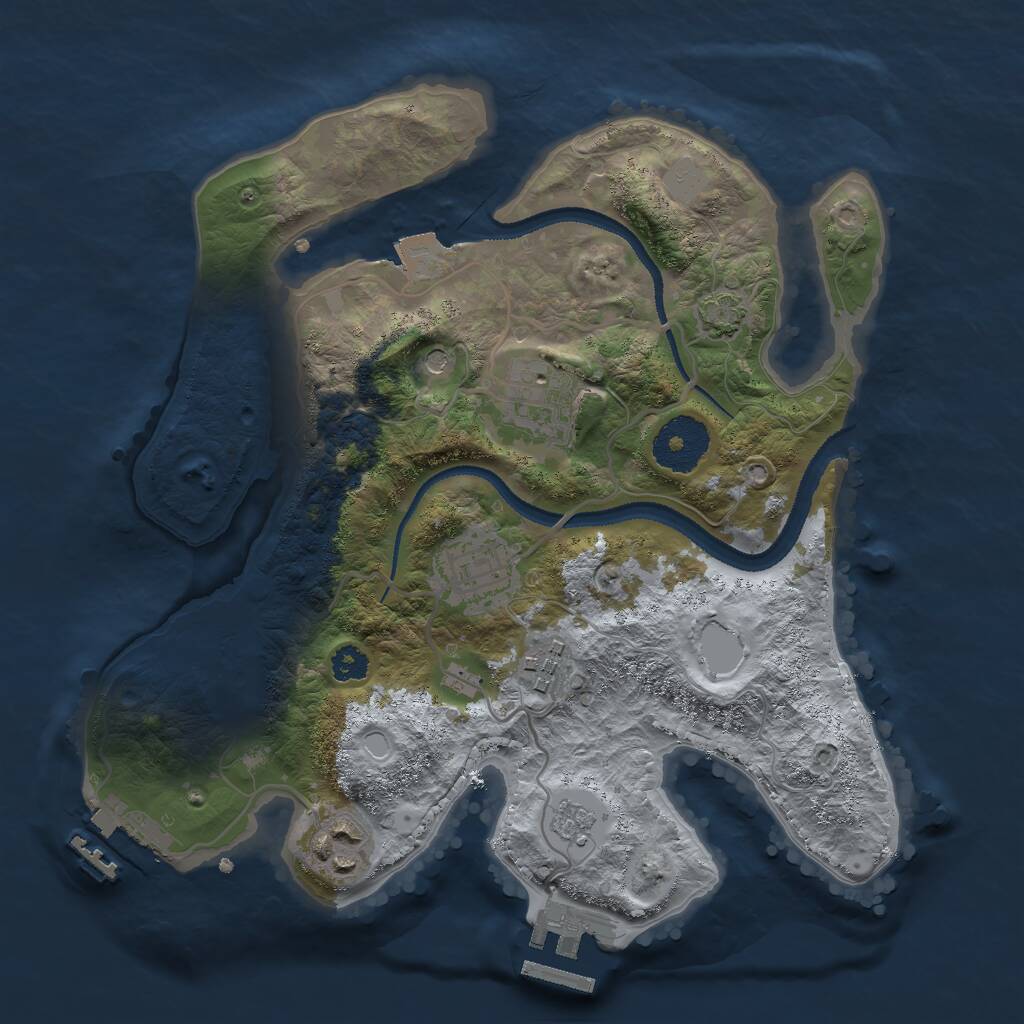 Rust Map: Procedural Map, Size: 2800, Seed: 80498763, 10 Monuments