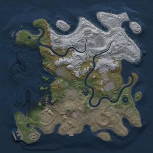 Thumbnail Rust Map: Procedural Map, Size: 3750, Seed: 22789, 15 Monuments