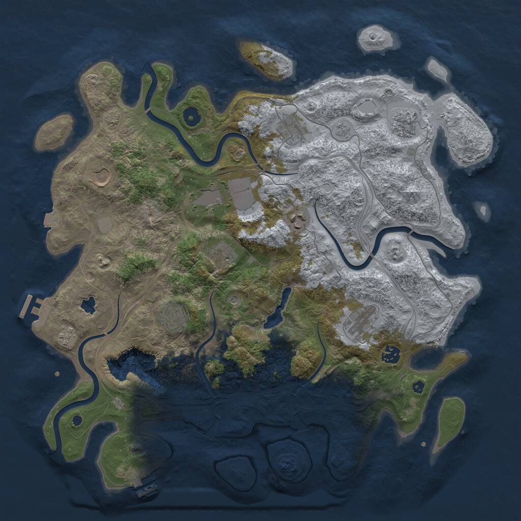 Rust Map: Procedural Map, Size: 4250, Seed: 9842898, 16 Monuments
