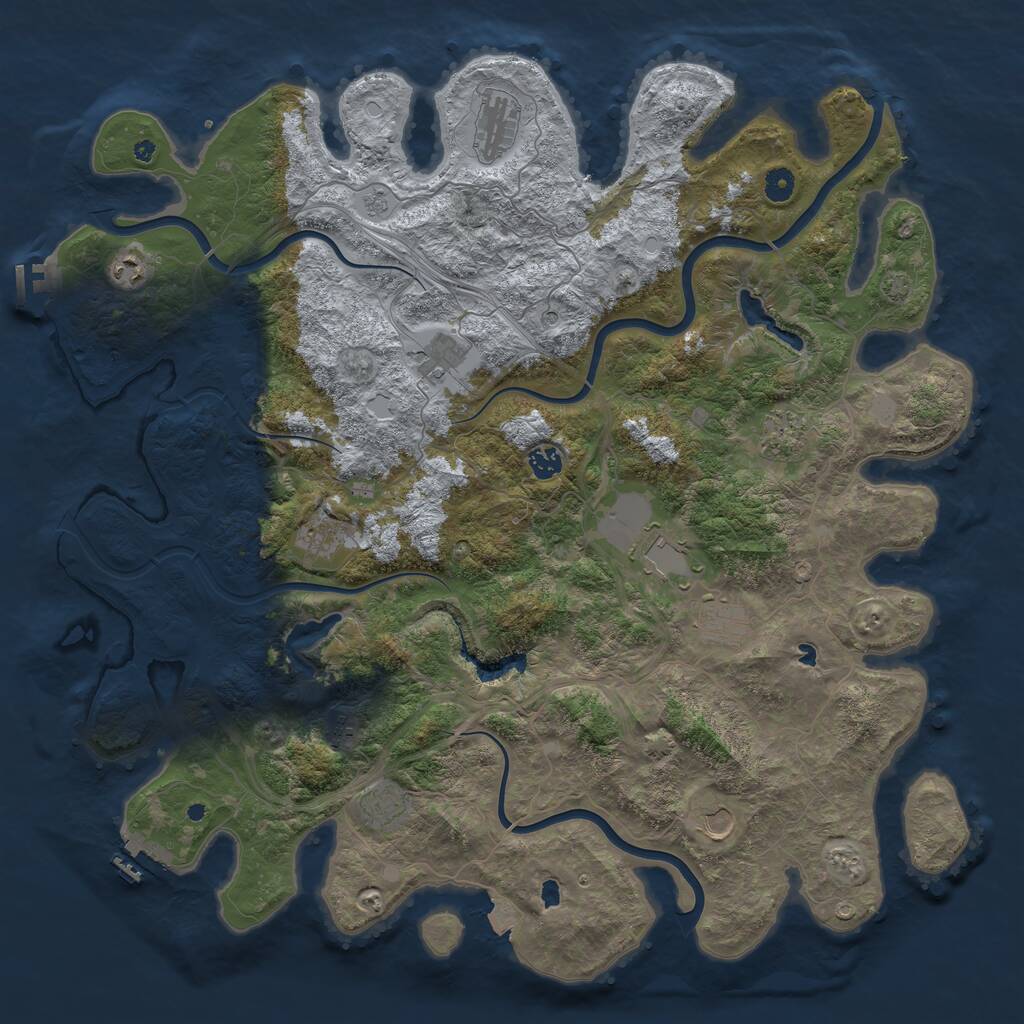 Rust Map: Procedural Map, Size: 4750, Seed: 1226815199, 17 Monuments
