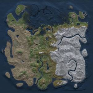 Thumbnail Rust Map: Procedural Map, Size: 4750, Seed: 221331799, 17 Monuments