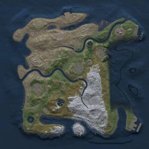 Thumbnail Rust Map: Procedural Map, Size: 3200, Seed: 2435, 12 Monuments