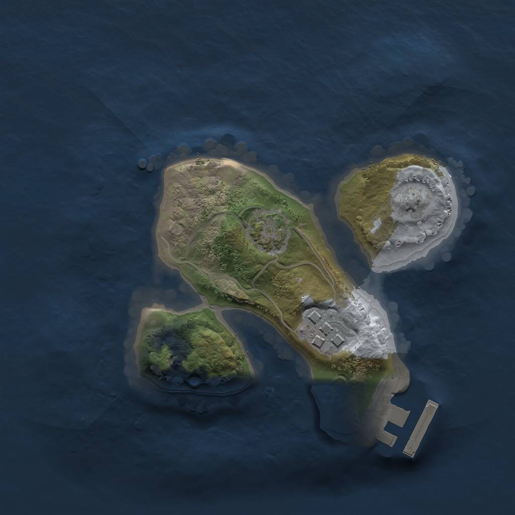 Rust Map: Procedural Map, Size: 1750, Seed: 854623462, 4 Monuments