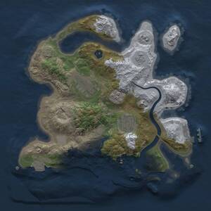 Thumbnail Rust Map: Procedural Map, Size: 2500, Seed: 31475, 9 Monuments