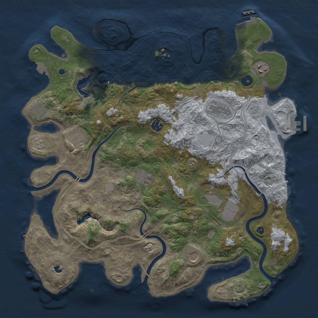 Rust Map: Procedural Map, Size: 4250, Seed: 29028, 15 Monuments