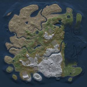 Thumbnail Rust Map: Procedural Map, Size: 4300, Seed: 287175241, 16 Monuments