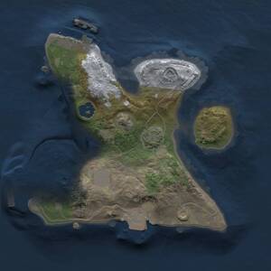 Thumbnail Rust Map: Procedural Map, Size: 1750, Seed: 1574033251, 4 Monuments