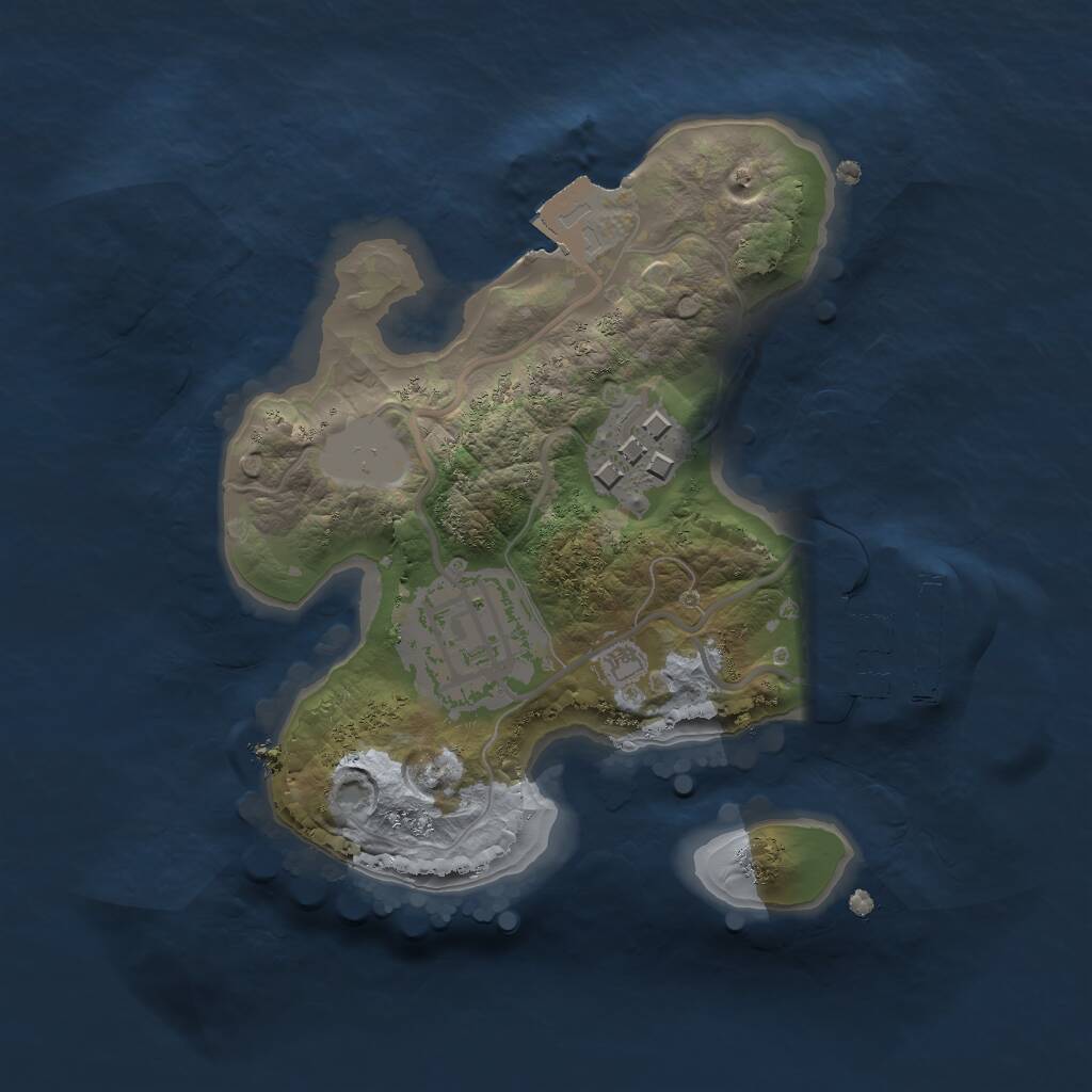 Rust Map: Procedural Map, Size: 1775, Seed: 643576, 4 Monuments