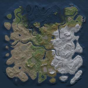 Thumbnail Rust Map: Procedural Map, Size: 4500, Seed: 952702628, 17 Monuments
