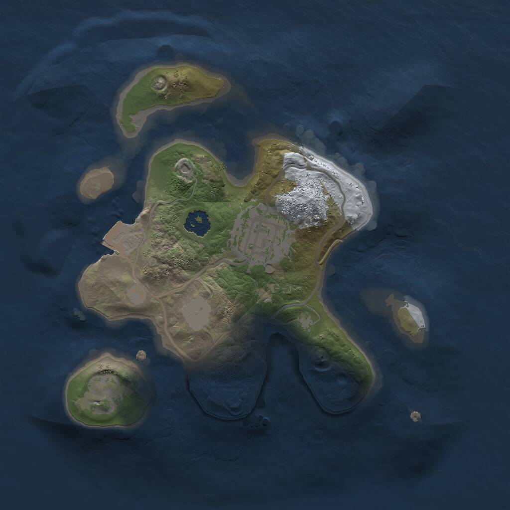 Rust Map: Procedural Map, Size: 2000, Seed: 750327466, 2 Monuments