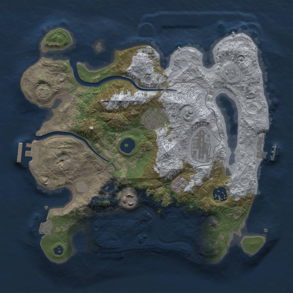 Rust Map: Procedural Map, Size: 3005, Seed: 15328123, 11 Monuments