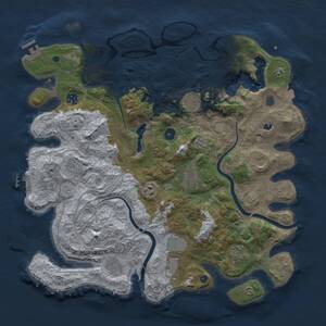 Thumbnail Rust Map: Procedural Map, Size: 4250, Seed: 632682350, 16 Monuments