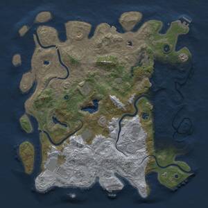 Thumbnail Rust Map: Procedural Map, Size: 4500, Seed: 322128748, 16 Monuments