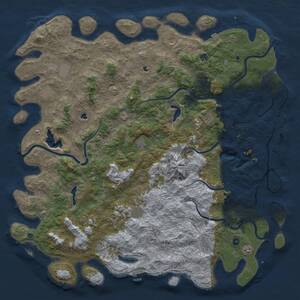 Thumbnail Rust Map: Procedural Map, Size: 6000, Seed: 287175241, 17 Monuments
