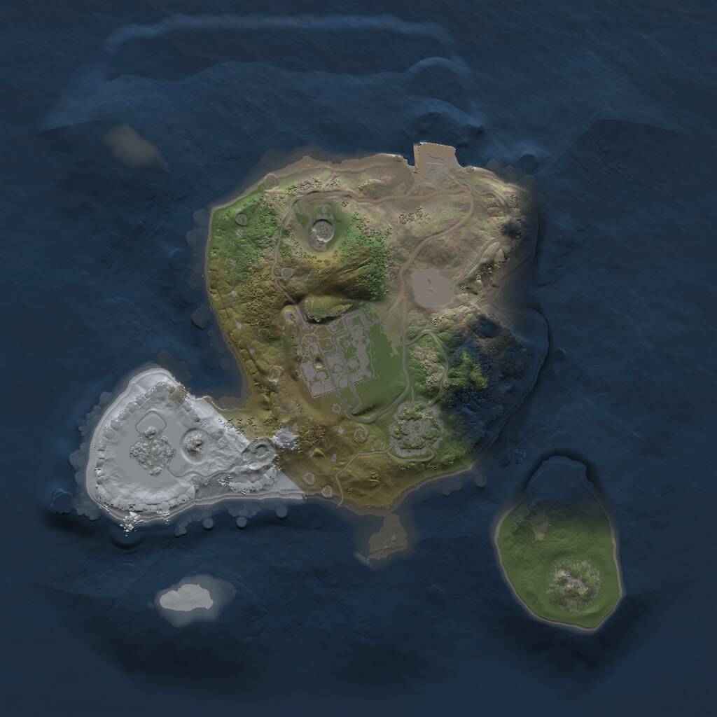 Rust Map: Procedural Map, Size: 2000, Seed: 13371337, 5 Monuments