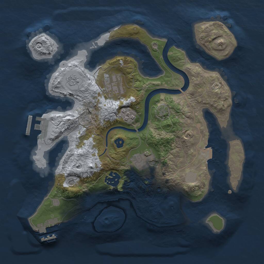 Rust Map: Procedural Map, Size: 2700, Seed: 1781611281, 10 Monuments
