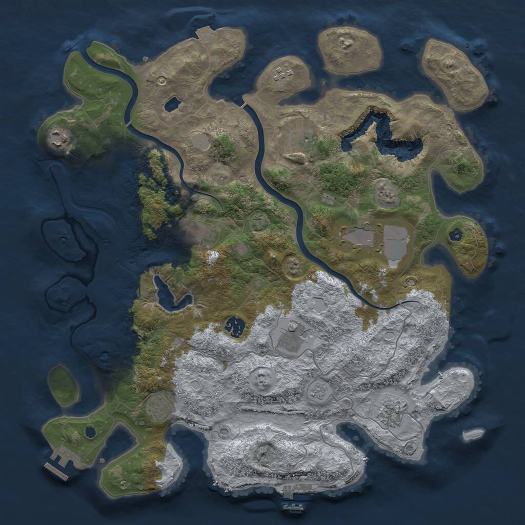 Rust Map: Procedural Map, Size: 4000, Seed: 21061991, 15 Monuments