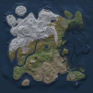Thumbnail Rust Map: Procedural Map, Size: 3500, Seed: 1767649308, 14 Monuments