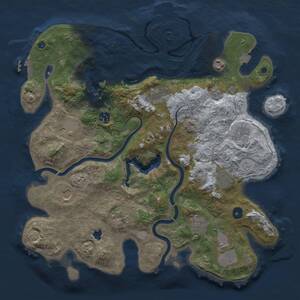 Thumbnail Rust Map: Procedural Map, Size: 4000, Seed: 304626451, 17 Monuments
