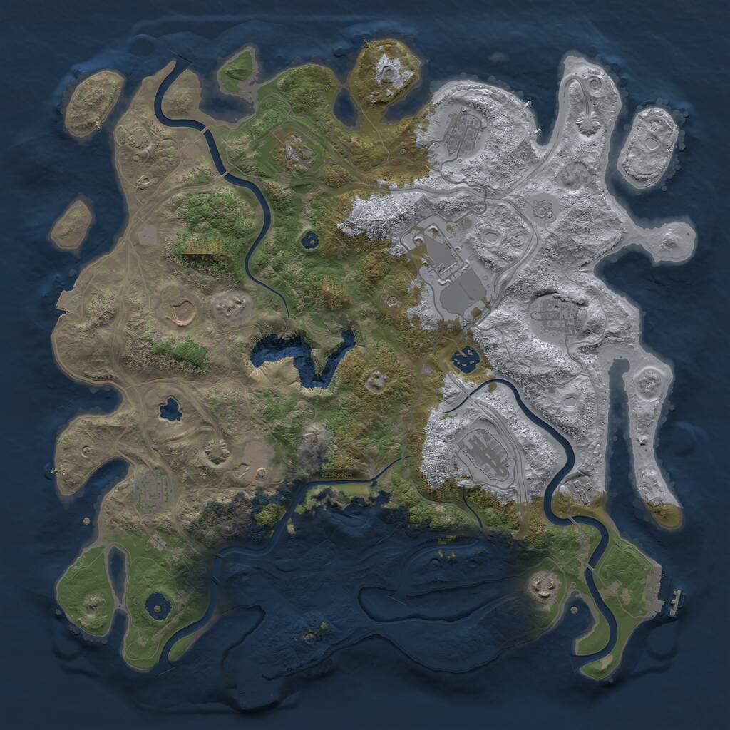 Rust Map: Procedural Map, Size: 4250, Seed: 1736424756, 17 Monuments