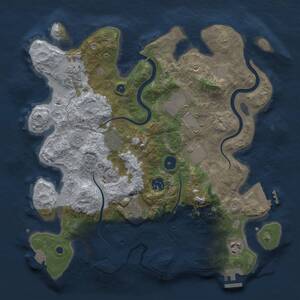 Thumbnail Rust Map: Procedural Map, Size: 3500, Seed: 857301030, 14 Monuments